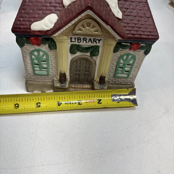 Vintage 1995 Collection Christmas Village (Lot Of 6) 6” Winter Snow Village - Picture 11 of 16